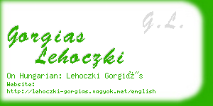 gorgias lehoczki business card